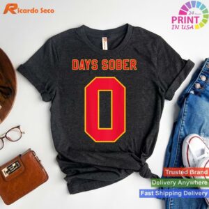 0 Days Sober Drinking Fun Jersey T-shirt Style 1 - T-shirt