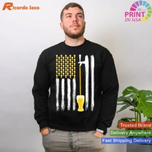 4th July Craft Beer American Flag Brewery T-shirt Style 2 - Sweatshirt