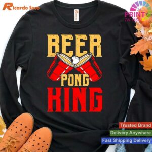 Beer Pong King Drinking Game T-shirt Style 4 - Hoodie