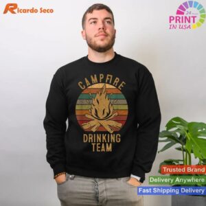 Camping Lovers Campfire Drinking Team T-shirt Style 2 - Sweatshirt