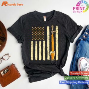 Distressed American Flag Craft Beer Tap T-shirt Style 1 - T-shirt