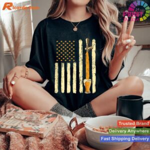 Distressed American Flag Craft Beer Tap T-shirt Style 3 - Women T-shirt