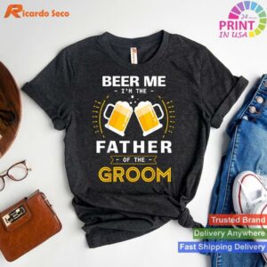 Father of the Groom Drinking Team T-shirt Style 1 - T-shirt