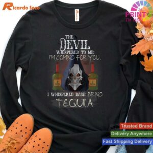 Grunge Tequila Devil's Whisper Alcohol T-shirt Style 4 - Hoodie