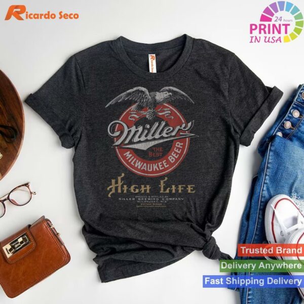 Miller High Life Vintage Beer Logo T-shirt Style 1 - T-shirt