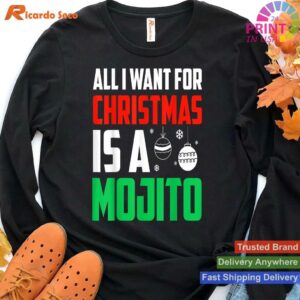 Mojito Christmas Wish Alcohol T-shirt Style 4 - Hoodie