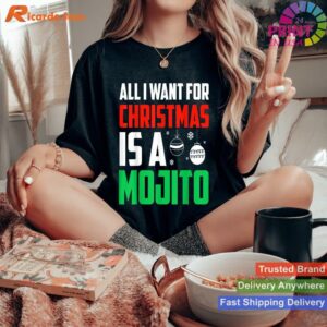 Mojito Christmas Wish Alcohol T-shirt Style 3 - Women T-shirt