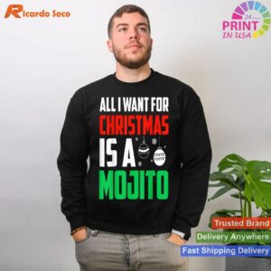 Mojito Christmas Wish Alcohol T-shirt Style 2 - Sweatshirt