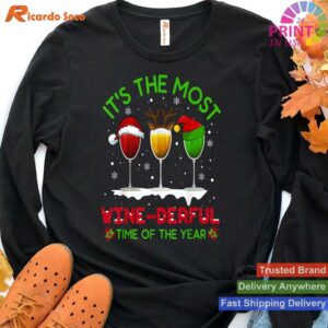 Women's Christmas Wine Alcohol Pajama T-shirt Style 4 - Hoodie